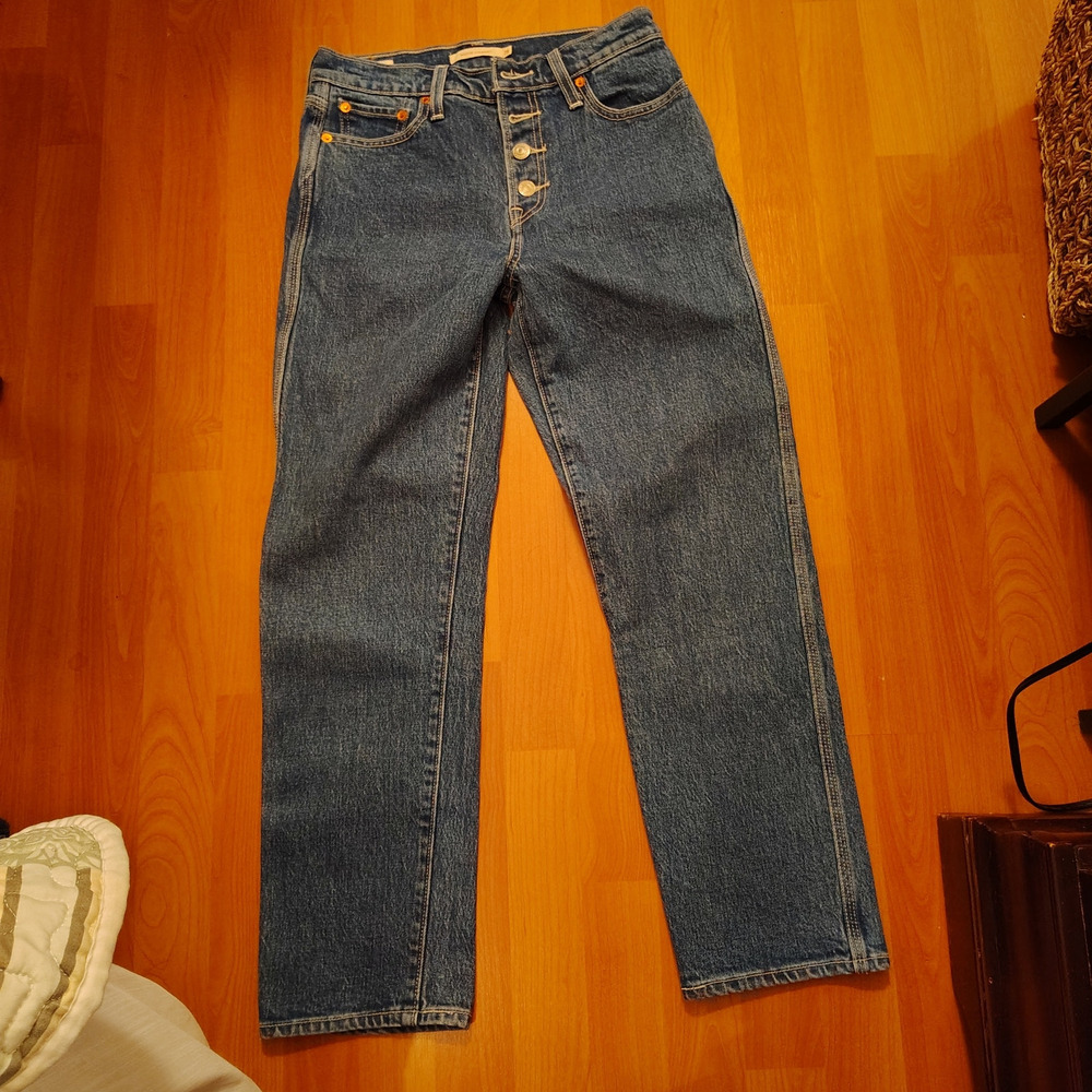Levi's wedgie straight jeans - exposed button fly size 26 x26